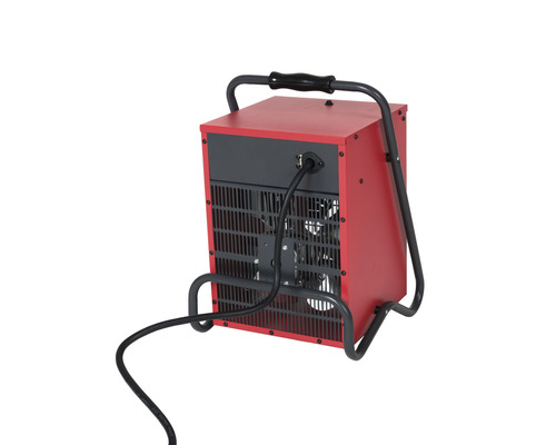 Elektrický stavebný ohrievač s držadlom a napájacím káblom