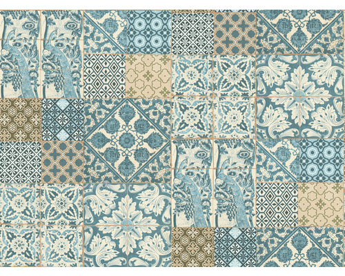 Vzor dlaždíc s kvetinovými a geometrickými vzormi