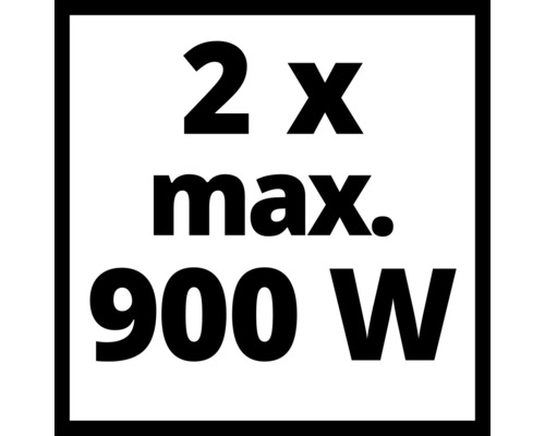 Symbol: 2 x maximálne 900 W