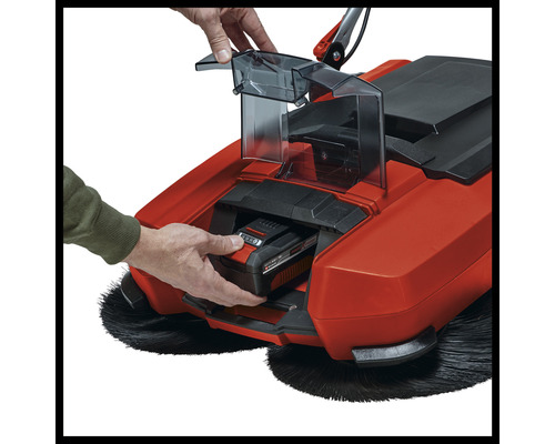 Zametacia kefa so sedadlom a vloženou batériou