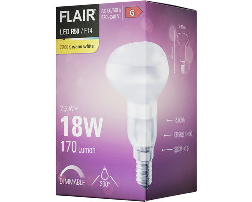 Žiarovka FLAIR LED R50 E14 v obale produktu