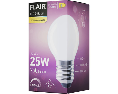 Žiarovka FLAIR LED G45 E27 v balení