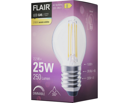 LED žiarovka Flair G45 E27 v balení