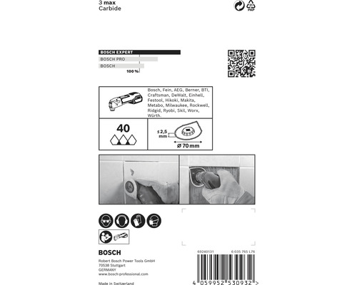 Detaily produktu dierovky Bosch Expert Carbide Multi-Material