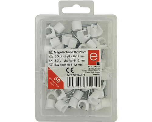 Klincová príchytka 8-12 mm v priehľadnej plastovej nádobe