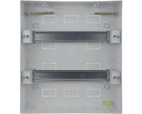 Rozvodná skriňa s montážnou lištou a zemnicou svorkou pre elektroinštaláciu