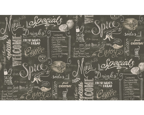 Tapeta s motívmi kriedového písma pre menu, nápoje a jedlá