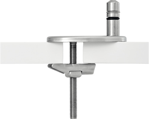 Kovová svorka na upevnenie dosky