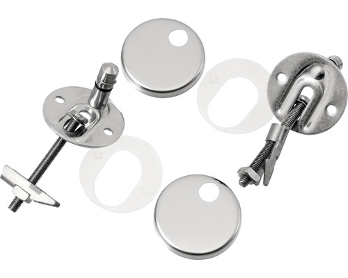 Upevňovací materiál pre WC sedadlá z kovu