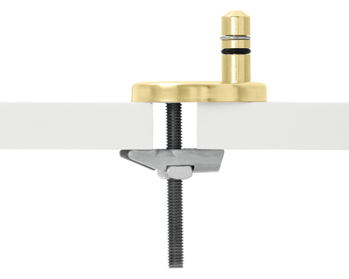 Držiak skla s upevnením na stôl pre sklenené dosky