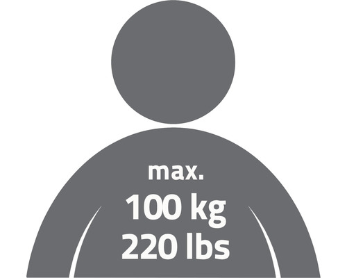 Symbol pre maximálne zaťaženie 100 kg
