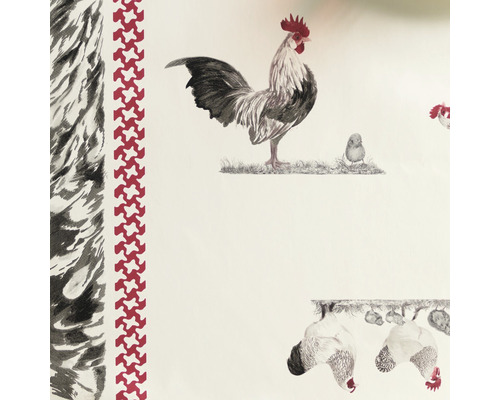 Vzor tapety s kohútom, kuriatkami a sliepkami