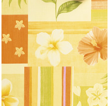 Tapeta s kvetinovým vzorom a pruhmi