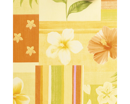 Tapeta s kvetinovým vzorom a pruhmi