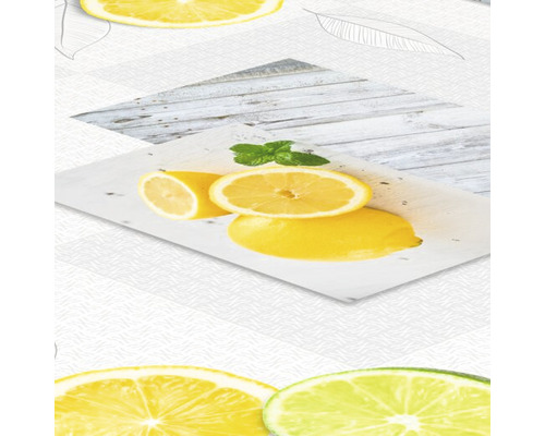 Dekoratívna stolová krytina s motívmi citróna pre vnútorné použitie