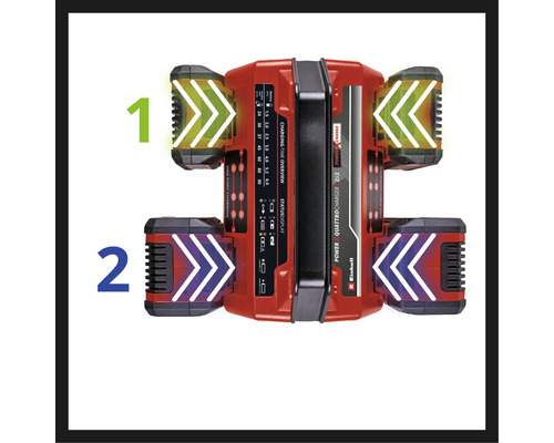 Nabíjačka batérií Einhell Power X-Change Quattrocharger 2x2