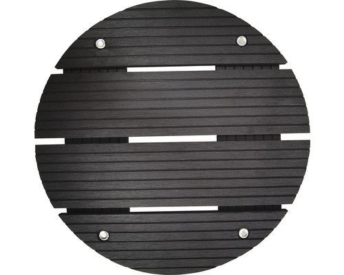 Okrúhla drevená sprchová rohož s nerezovými skrutkami do kúpeľne