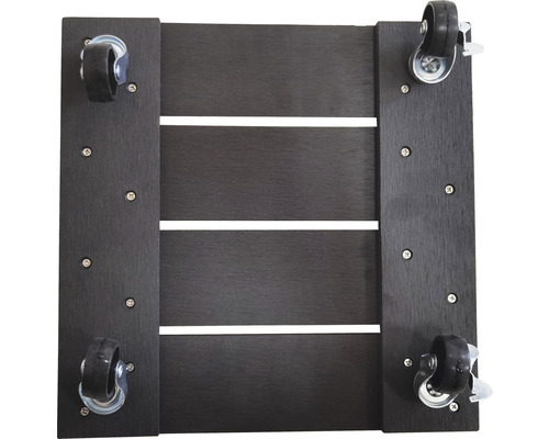 Drevený vozík na nábytok so štyrmi kolieskami