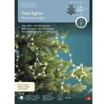 Mikro svetelná reťaz s hviezdami na dekoráciu na vianočný stromček, vhodná na vnútorné aj vonkajšie použitie