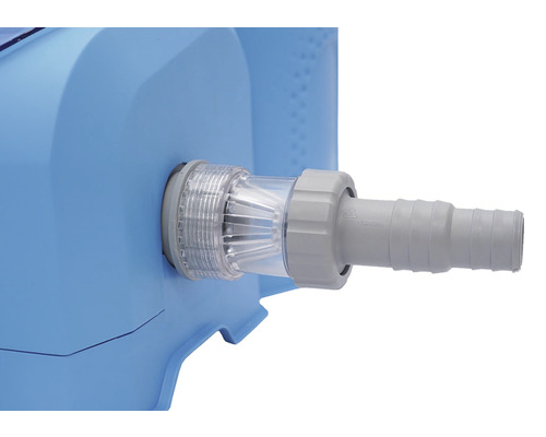 Detailný pohľad na pripojenie bazénovej hadice.