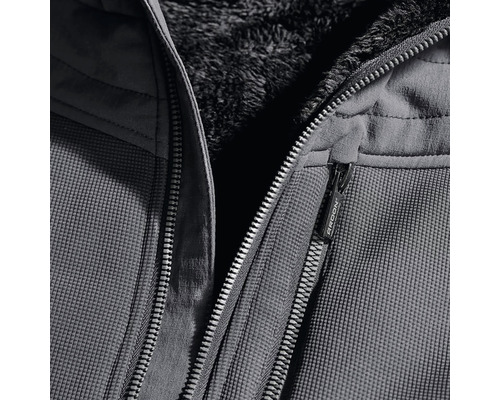 Detail bundy so zipsom a podšívkou