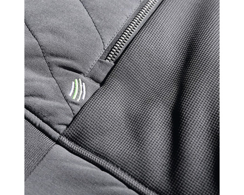 Detail bundy so zipsom a logom spoločnosti