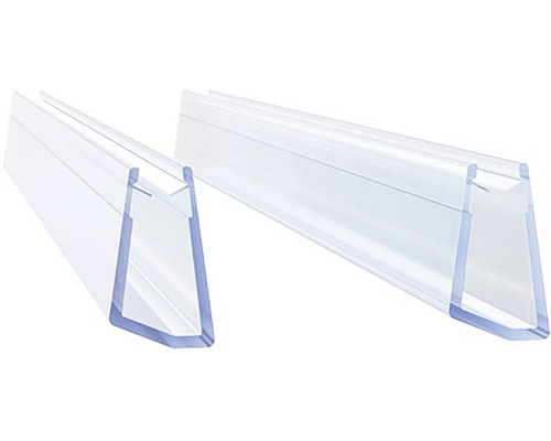 Dva transparentné tesniace profily pre sprchy