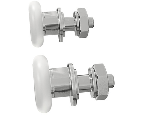 Dva pojazdy do sprchovacieho kúta z kovu a plastu