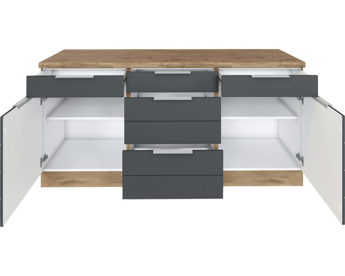 Komoda so zásuvkami a dvierkami