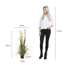 Dekoratívna umelá rastlina v kvetináči, 120 cm vysoká
