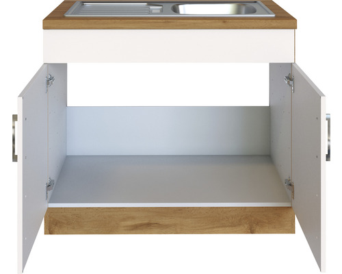 Kuchynský drez s otvorenou spodnou skrinkou