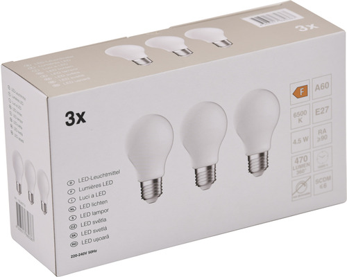 Balenie s tromi LED žiarovkami