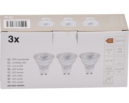 Balenie troch LED žiaroviek s päticou GU10