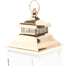 Lucerna s kovovou strechou na vonkajšie použitie