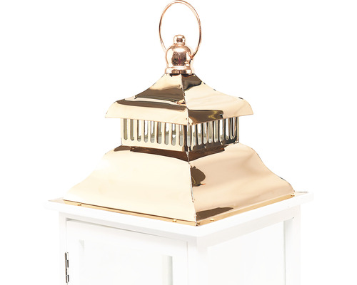 Lucerna s kovovou strechou na vonkajšie použitie