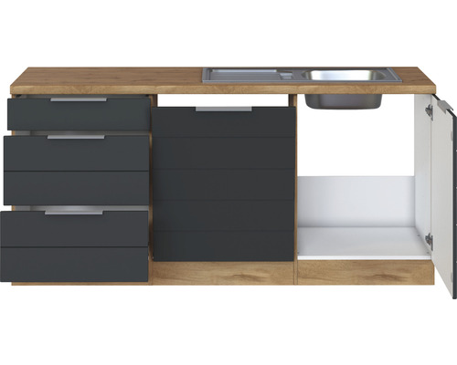 Spodná skrinka s drezom, zásuvkami a dvierkami do kuchyne