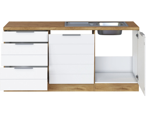 Kuchynská linka s drezom, zásuvkami a skriňou