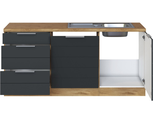 Kuchynská linka s drezom, zásuvkami a skrinkou