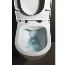 Biele závesné WC s oplachovaním