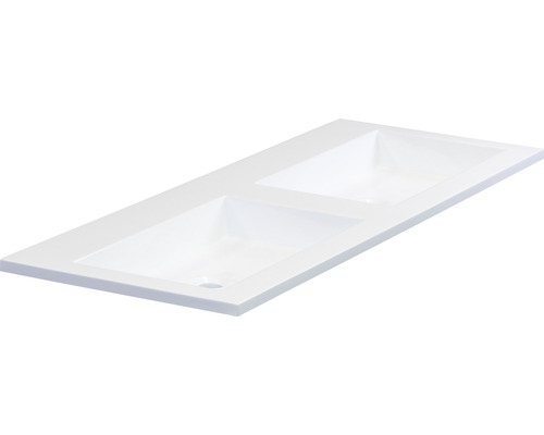 Dvojité umývadlo zo sanitárneho akrylátu do kúpeľne