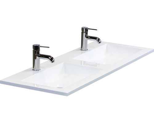 Dvojité umývadlo s dvoma batériami