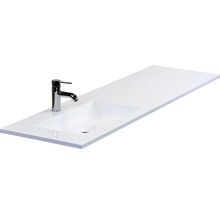 Doska umývadla so zapusteným umývadlom a batériou