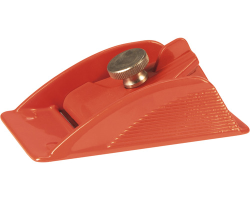 Plastový hoblík s kovovým nastavovacím gombíkom