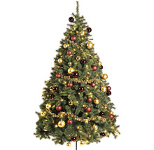 Ozdobený vianočný stromček s ozdobami a girlandou