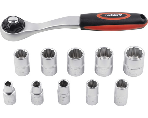 Račňa s nástrčkovými kľúčmi od spoločnosti Meister