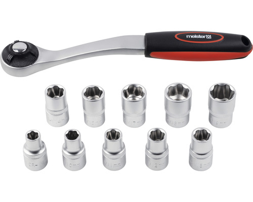 Sada nástrčných kľúčov s račňou značky Meister