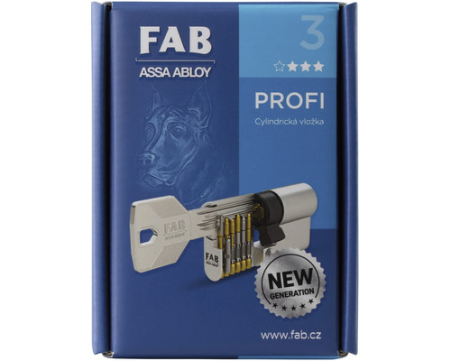 Balenie cylindrickej vložky FAB s kľúčom a rezom zámku