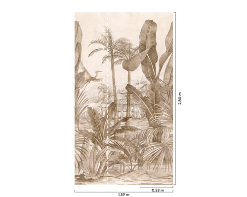 Fototapeta s motívom džungle, rozmery 2,80 metra x 1,59 metra