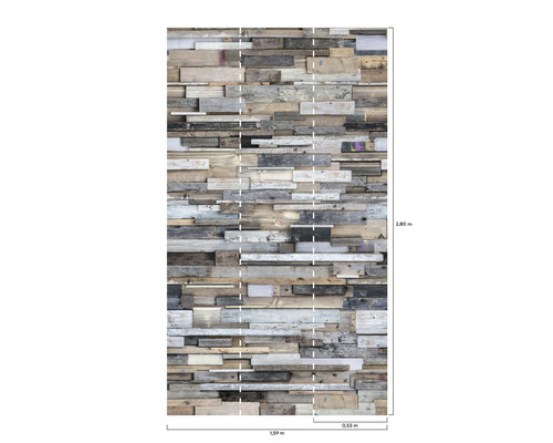 Vliesová tapeta so vzhľadom dreva a rozmermi