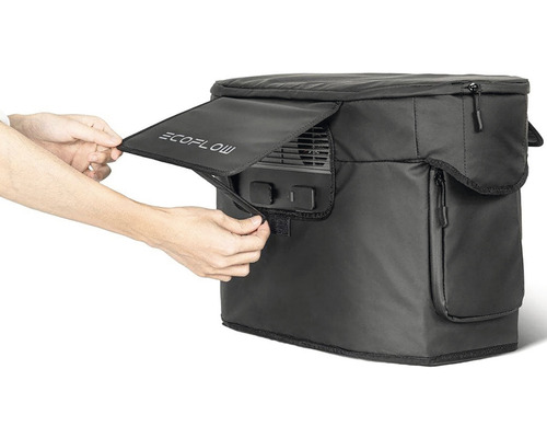 Ochranný kryt EcoFlow pre napájaciu stanicu v prevádzke